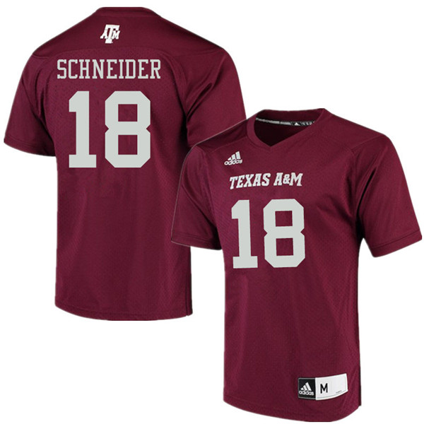 Men #18 Bo Schneider Texas Aggies College Football Jerseys Sale-Maroon Alumni Player Jersey